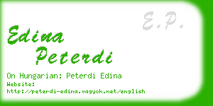 edina peterdi business card